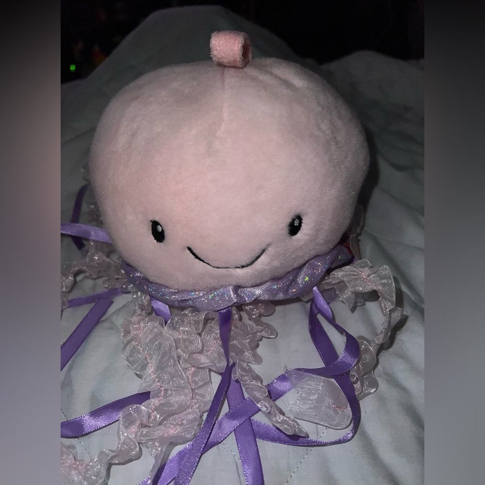 Cuddle Barn "Bubbles the Jellyfish" Glowing Melodic Stuffed Plush Toy